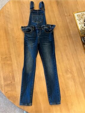 Cat & Jack Dark Blue Denim Girls Jean Overalls